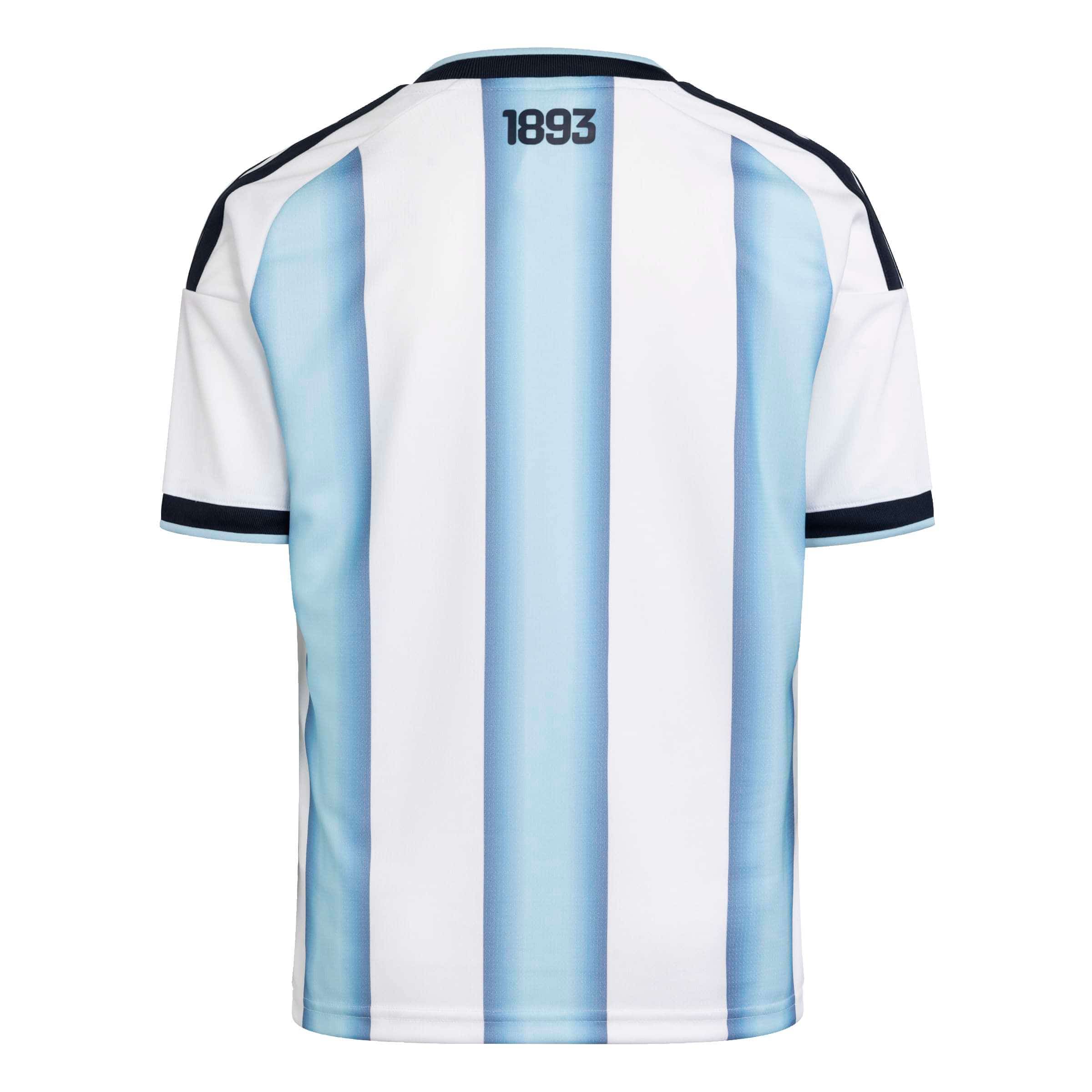 Camisa Infantil Argentina 2026 Home Com Patch Campeão