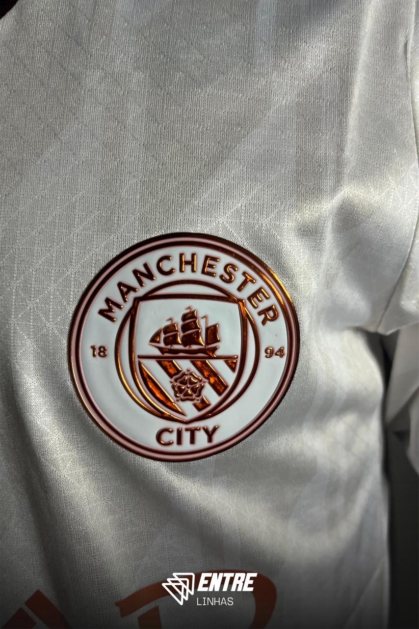 Camisa Manchester City Away 23/24 Torcedor Masculina - Branco