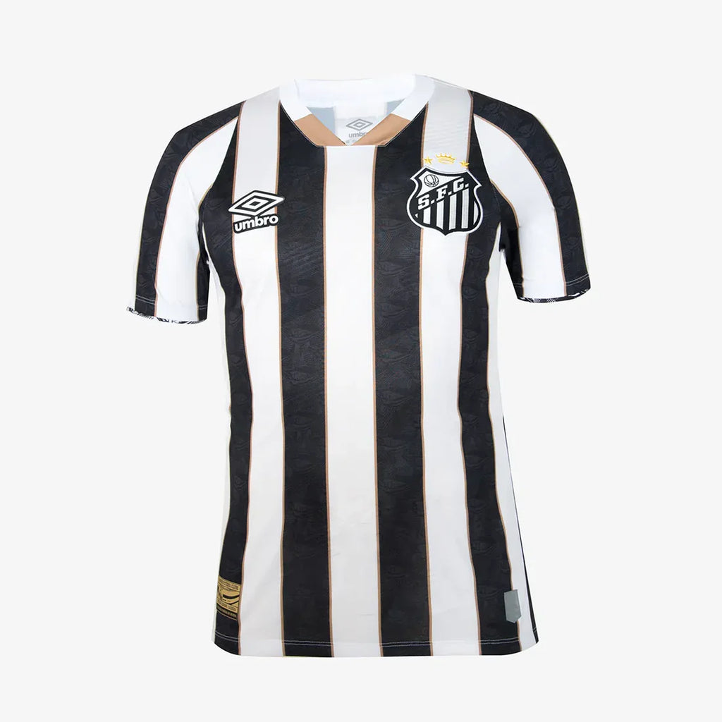 Camisa Santos FC Away 24/25 + #Neymar Jr 10 - Versão Torcedor Masculina LISTRADA