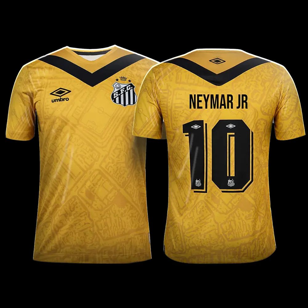Camisa Santos FC Away 24/25 + #Neymar Jr 10 - Versão Torcedor Masculina