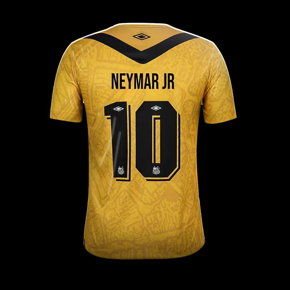 Camisa Santos FC Away 24/25 + #Neymar Jr 10 - Versão Torcedor Masculina