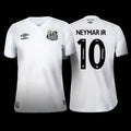 Camisa Santos FC Away 24/25 + #Neymar Jr 10 - Versão Torcedor Masculina Branca