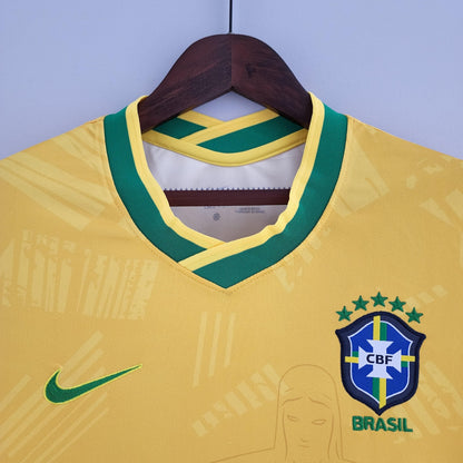 Camisa Feminina Seleção Brasil 2022/22 Amarelo Conceito