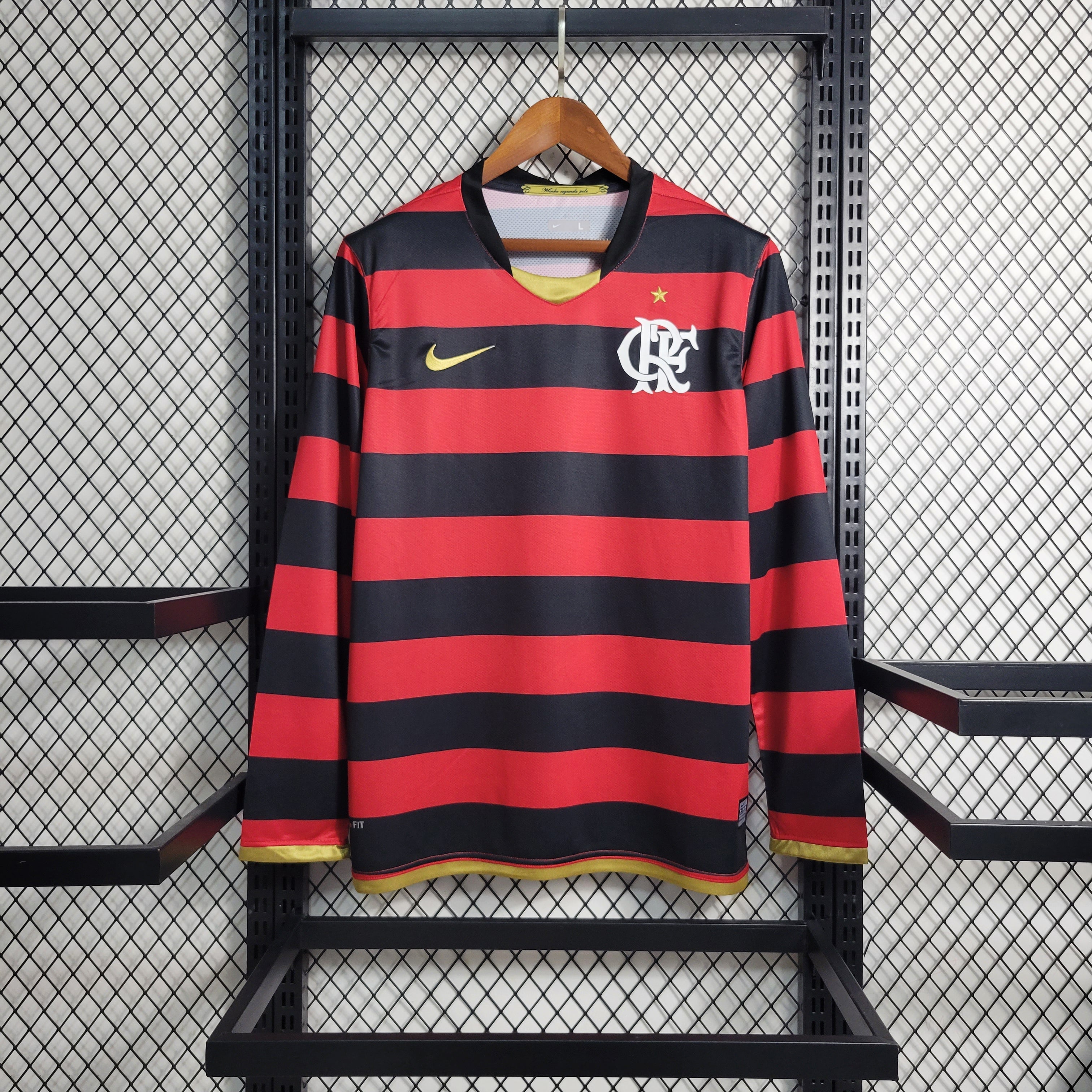 Camisa Retrô CR Flamengo Manga Longa 2008/09 Home