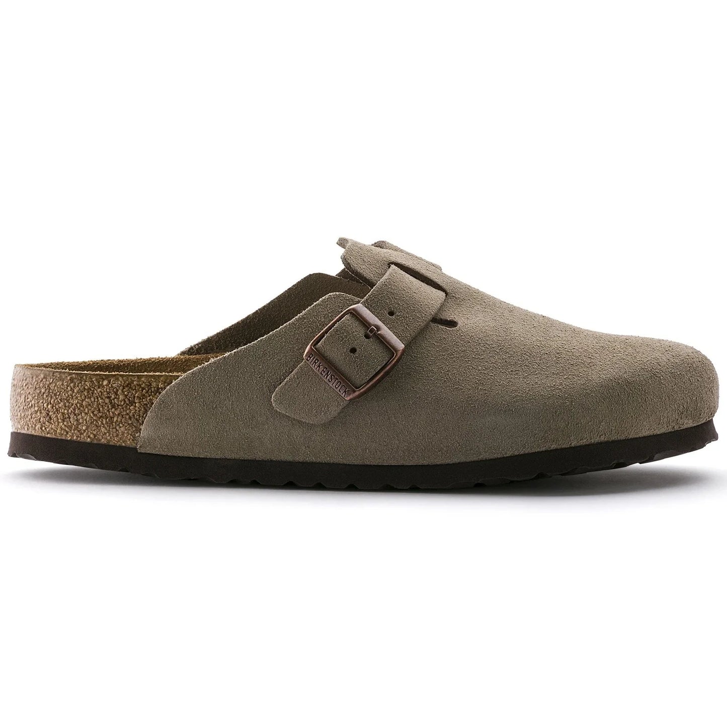 Birkenstock boston suede leather narrow fit 'taupe' 0060461 - khaki